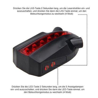 Avelena | Fahrrad Laser Projektionsrücklicht