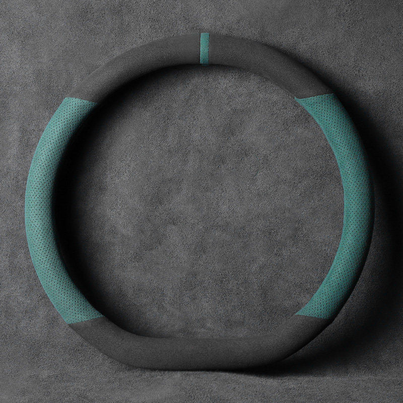 Avelena | Universelle Anti-Rutsch Lenkradabdeckung mit atmungsaktivem Mikrofaser, für rundes & D-förmiges Lenkrad