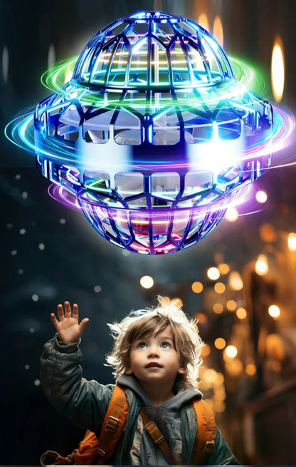 Avelena | Handbetriebenes UFO-Fliegendes Ballspielzeug – Schwebende Drohne mit LED-Lichtern, Bumerang-Effekt, Perfektes Weihnachtsgeschenk für Kinder