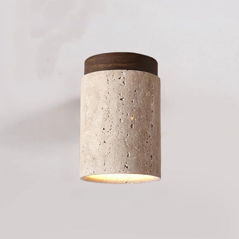 Avelena | Luxuriöse Travertin Led Hängeleuchte für Flur