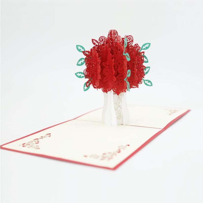 Avelena | Rose Bouquet Pop-up-Karte