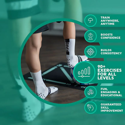 Avelena | Fußball Pro Trainingsmatte | Koordination & Dribbling | 90x60 cm