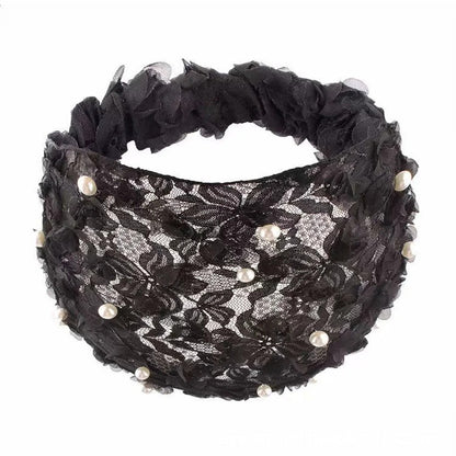 Avelena | Gehäkelte Perlen Bandana Elastisches Stirnband