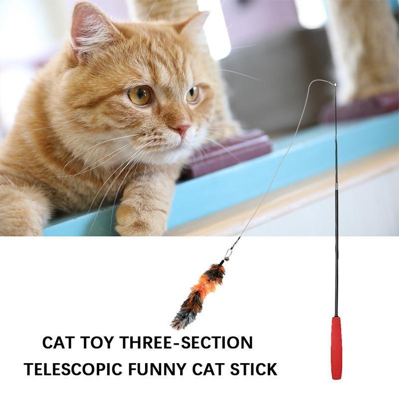 Avelena | Teaser Katzenspielzeug Teleskop-Katze Avelena | Spielzeugstab