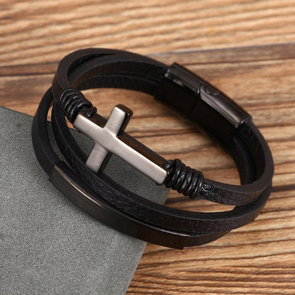 Avelena | Geflochtener Mehrschichtiger Lederarmband
