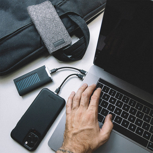 Avelena | 18W Type-C zu Lightning zu USB-A Set