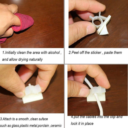 Avelena | Verstellbarer Kabelclip Kabelmanagementhalter