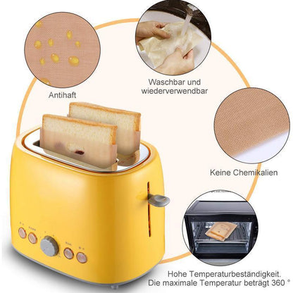 Avelena | Wiederverwendbare antihafte Toastabags, 5 Stücke