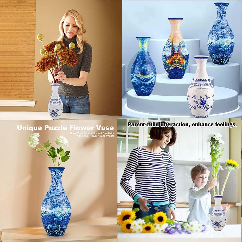 Avelena | Puzzlevase 160-Teile 3D Gebogene Vase Puzzle