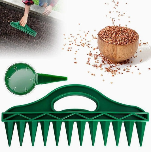 Avelena | SeedMate – Pflanz-Dibber mit 12-Loch-Schablone