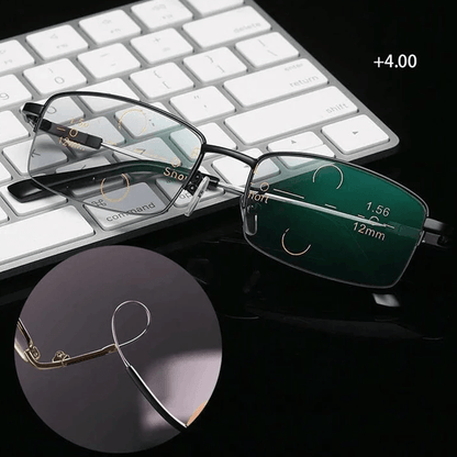 Avelena | Titanprogressive Fern- und Nahbereich Dual-Use Lesebrille