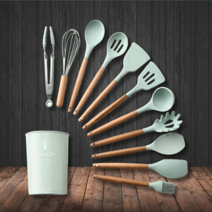 Avelena | Silikon Küchengeräte-Set 12-Teilig Hitzebeständig
