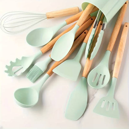 Avelena | Luxux Silikon Küchenhelfer Set (12-Teilig)