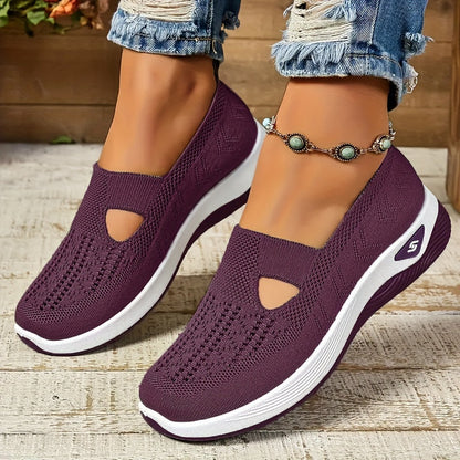 Avelena Leichte Strick-Cut-Out Sneaker für Damen | Atmungsaktiv für den Alltag