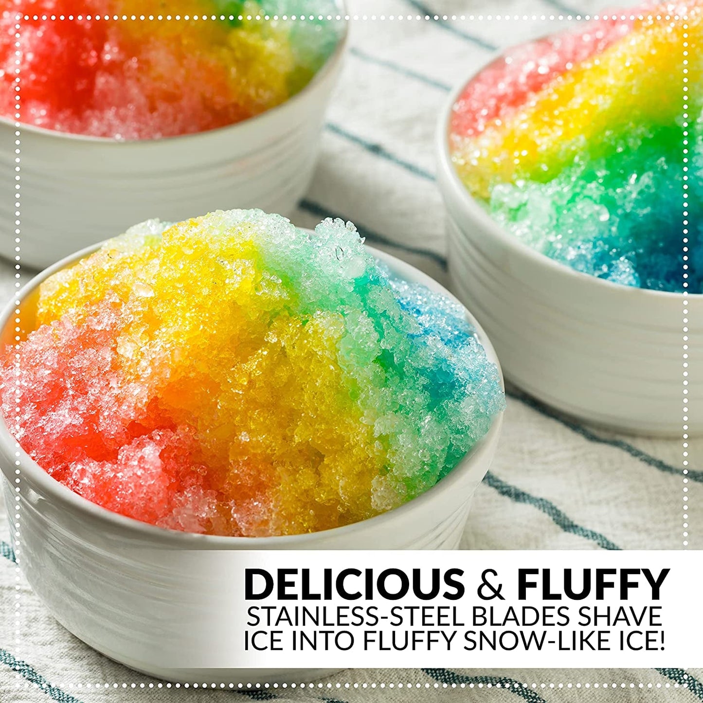 Avelena | Elektrische Hawaiian Tisch Snow Cone Maschine, Raspel Eis Maschine Inklusive 1 Wiederverwendbarem Plastikbecher Und Eisformen, Weiß/Grün