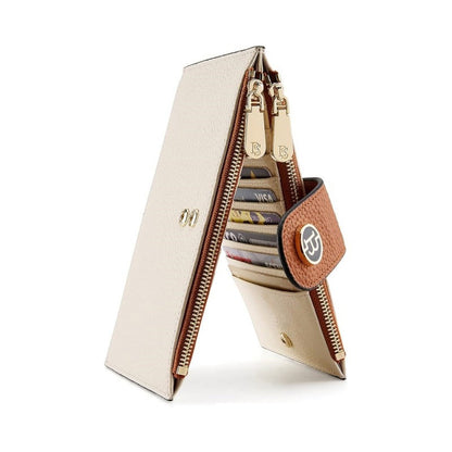 Avelena | Trendige Clutch mit Reißverschlusstaschen und Kartenfächern
