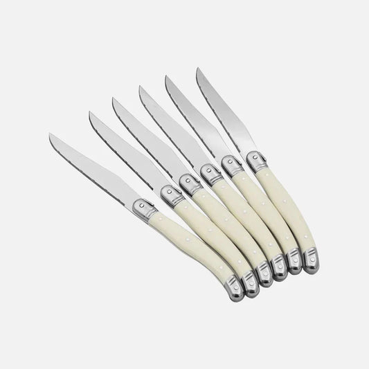 Avelena | Elfenbeinfarbenes Laguiole-Besteckset