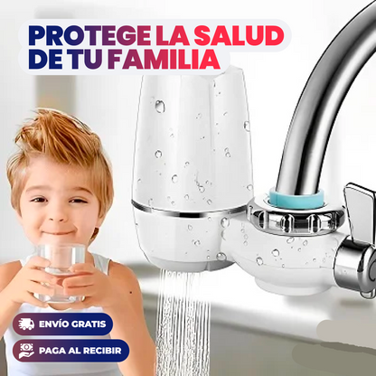 Avelena | Wasserhahnfilter | 7-stufige Filtration | Wiederverwendbare Keramikkartusche | Für Standardarmaturen