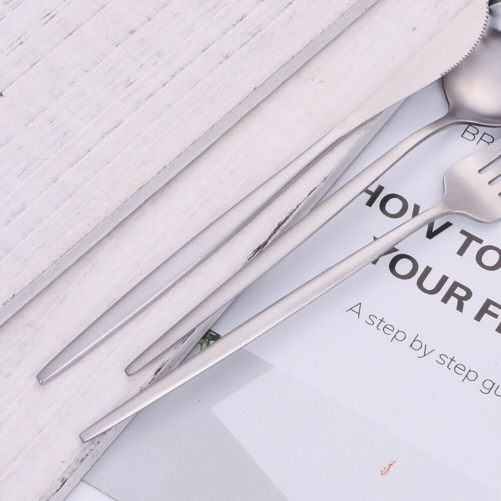 Avelena | Modernes Silberbesteck Utensilienset