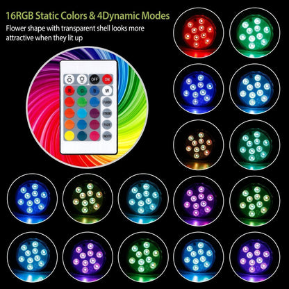 Avelena | 4-Teilig: Unterwasser RGB LED Lichter
