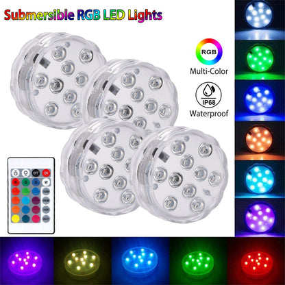 Avelena | 4-Teilig: Unterwasser RGB LED Lichter