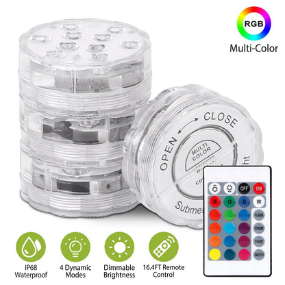 Avelena | 4-Teilig: Unterwasser RGB LED Lichter