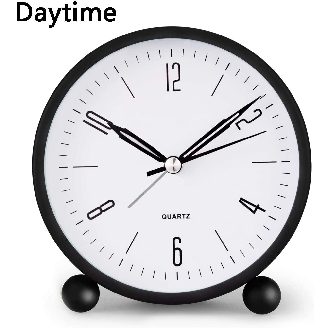 Avelena | 4" Super Silent Non Ticking Analogwecker mit Nachtlicht