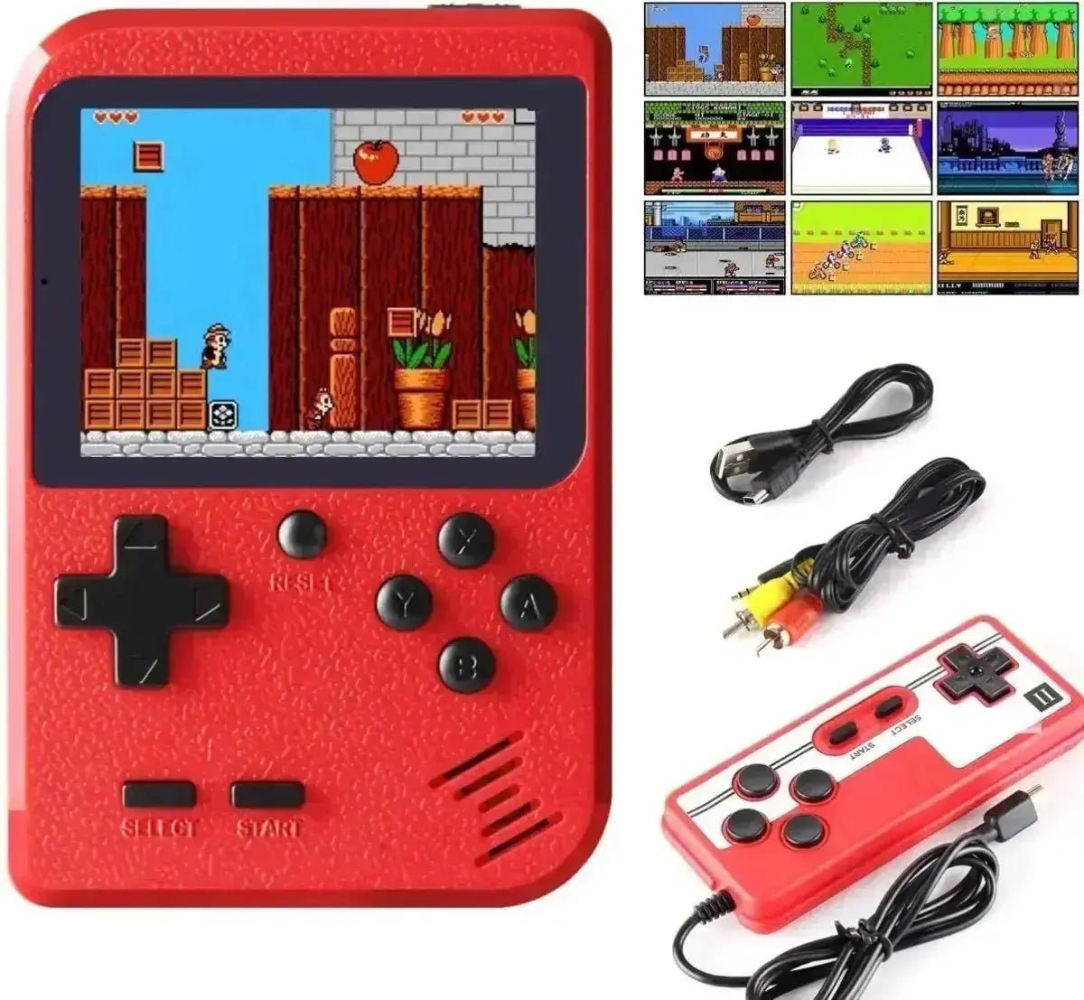 Avelena | 400 In 1 Retro Games Gameboy Konsole mit 400 Nostalgischen Spielen Handheld