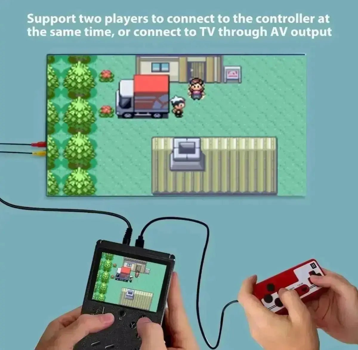 Avelena | 400 In 1 Retro Games Gameboy Konsole mit 400 Nostalgischen Spielen Handheld