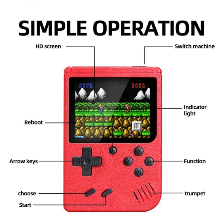 Avelena | 400 In 1 Tragbare Video Handheld Retro-Spielkonsole Geschenk für Kinder