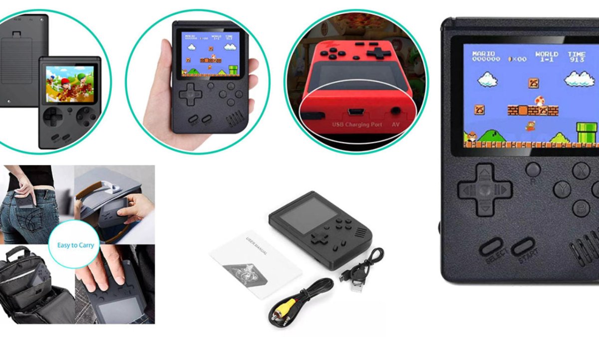 Avelena | 400 In 1 Tragbare Video Handheld Retro-Spielkonsole Geschenk für Kinder