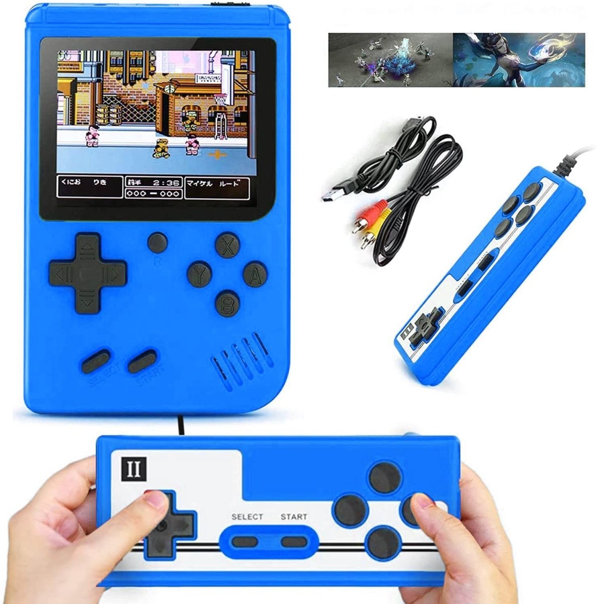 Avelena | 400 In 1 Tragbare Video Handheld Retro-Spielkonsole Geschenk für Kinder
