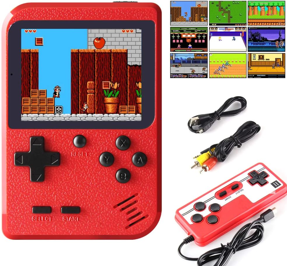 Avelena | 400 In 1 Tragbare Video Handheld Retro-Spielkonsole Geschenk für Kinder