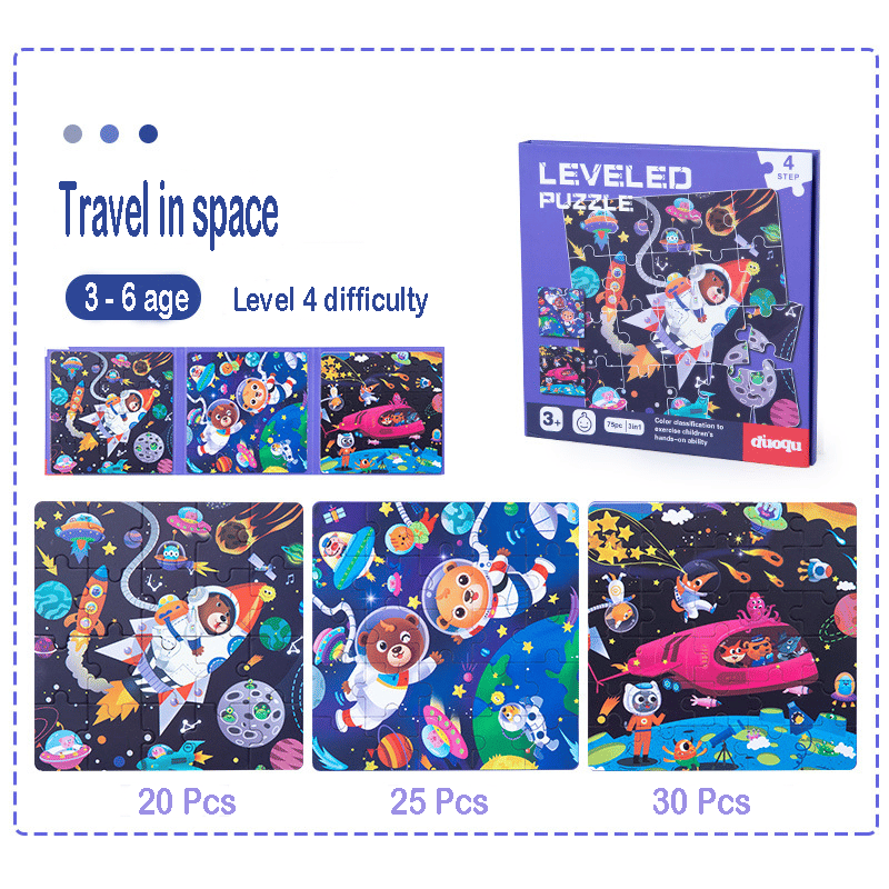 Avelena | Holz 3-in-1 Magnetischen Fortgeschrittenen Faltpuzzle