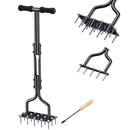 Avelena | Rasenhebebühne Rasenlüfter Werkzeug | 2-in-1 Aerator mit 15 Spikes | Fördert Luft- & Nährstoffzufuhr