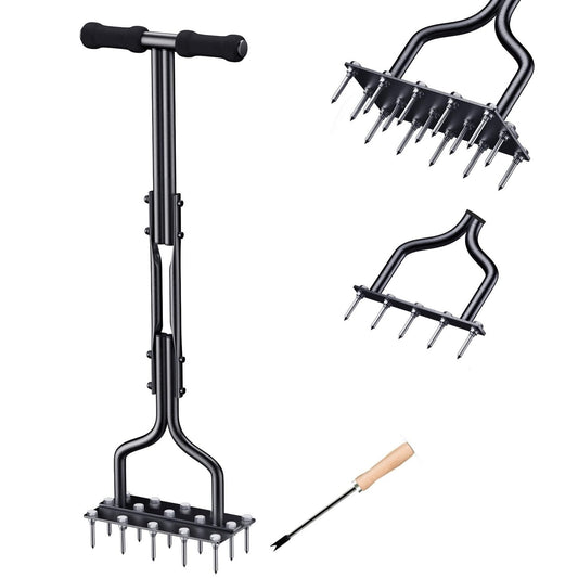 Avelena | Rasenhebebühne Rasenlüfter Werkzeug | 2-in-1 Aerator mit 15 Spikes | Fördert Luft- & Nährstoffzufuhr