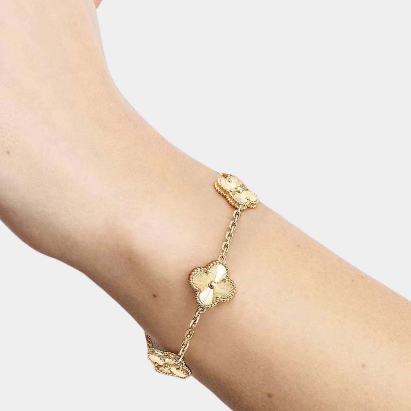 Avelena | Kleeblatt Schmuckset Kette, Armband & Ohrringe