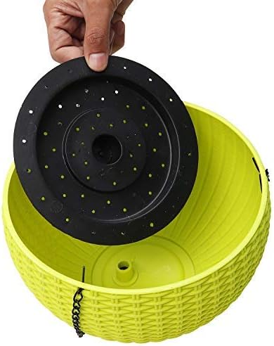 Avelena | Geflochtener Hängekorb für Pflanzen mit Kette – Ideal für Balkon und Garten