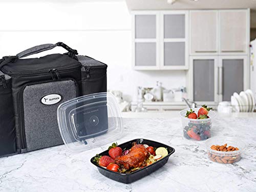 Avelena | 100 Stück: Mahlzeitenvorbereitung Wiederverwendbare Behälter - Bpa-Frei - Bento Isolierte Lunchboxen
