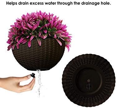 Avelena | Geflochtener Hängekorb für Pflanzen mit Kette – Ideal für Balkon und Garten