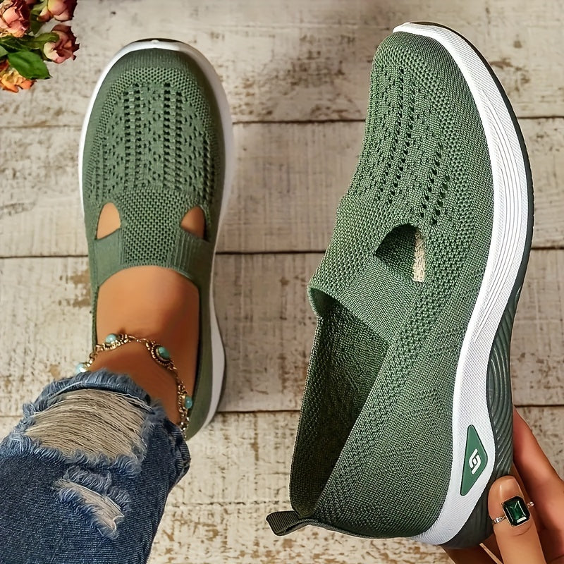 Avelena Leichte Strick-Cut-Out Sneaker für Damen | Atmungsaktiv für den Alltag