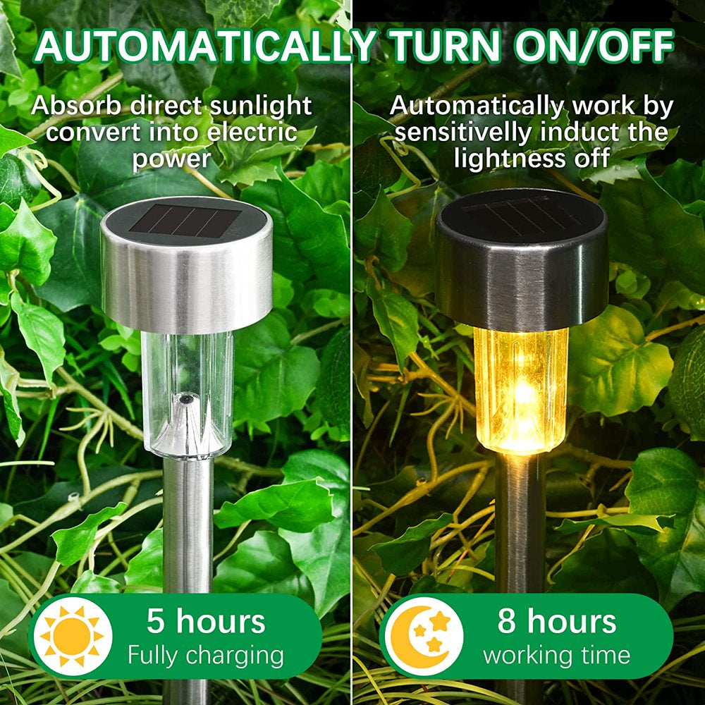 Avelena | Edelstahl Außen-Solarlichter Für Den Gehweg - Wasserdicht, Led Landschaftsbeleuchtung Solarbetriebene Lichter Solar Gartenlichter Für Gehwege Patio Garten