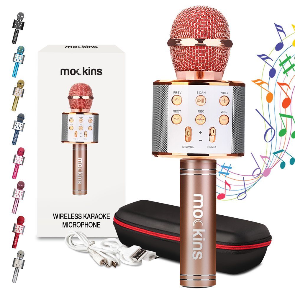 Avelena | Tragbares Karaoke-Mikrofon - Mikrofon mit integriertem Bluetooth-Lautsprecher - Kompatibel mit IOS- und Android-Geräten