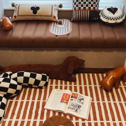 Avelena | Brauner Retro-Teppich