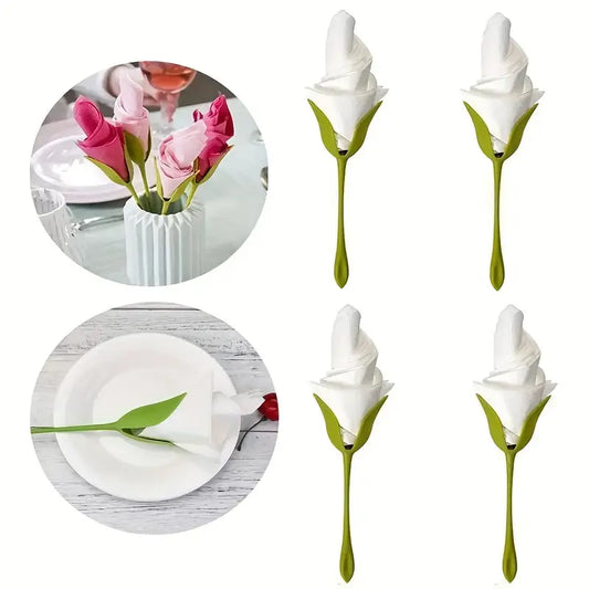 Avelena | Servietten Blumenformer Set | 2 Stück | Kreative Tischdeko für Hochzeit, Sommer & Feste