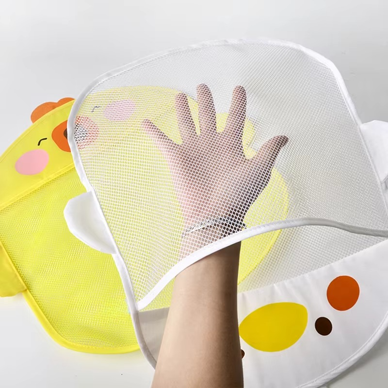 Avelena | Cartoon Duck Baby Badewannenspielzeug Netz Aufbewahrungstasche mit Saugnäpfen