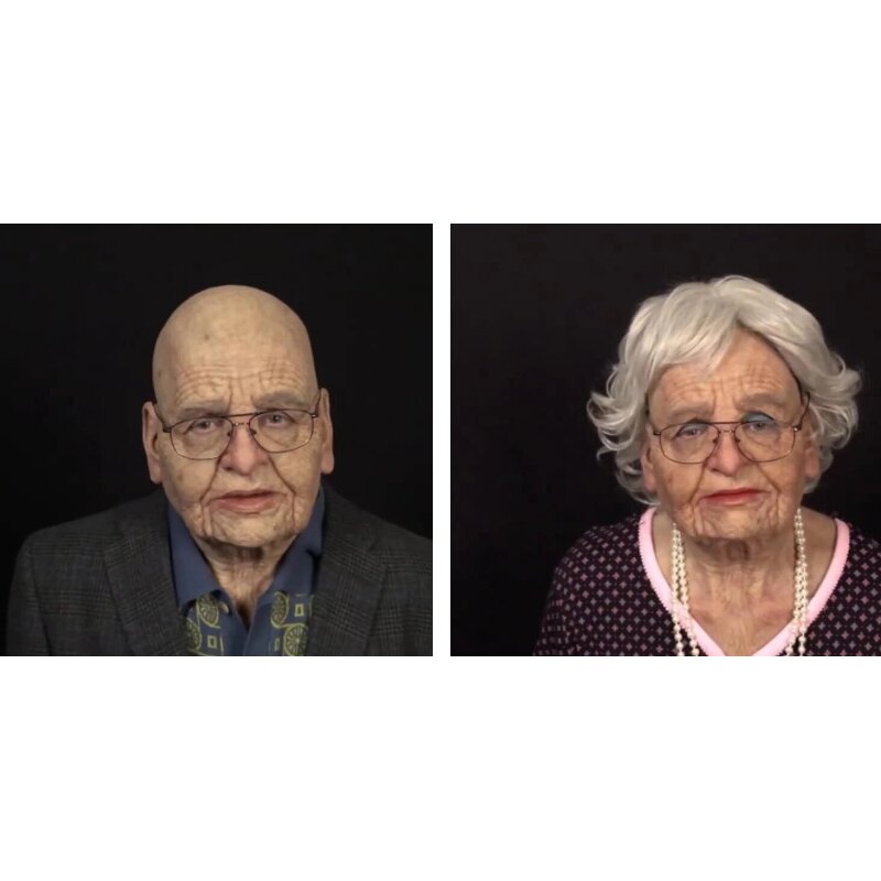 Avelena | Gruselige alte Mann Maske – Realistische Latex Halloween Maske für Erwachsene