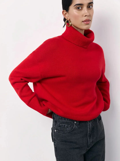 Avelena | Modischer, Weit Geschnittener Pullover für Frauen