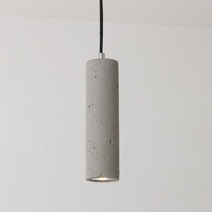 Avelena | StoneCast Industrielle Zylinder-Pendelleuchte aus Beton | 1 Licht | Glatte oder Raue Oberfläche
