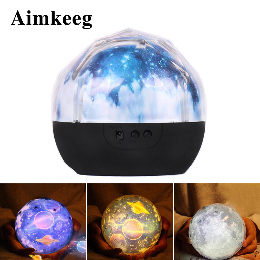Avelena | Magic Diamonds Projektion Rotierende Lampe Univers Led Nachtlicht